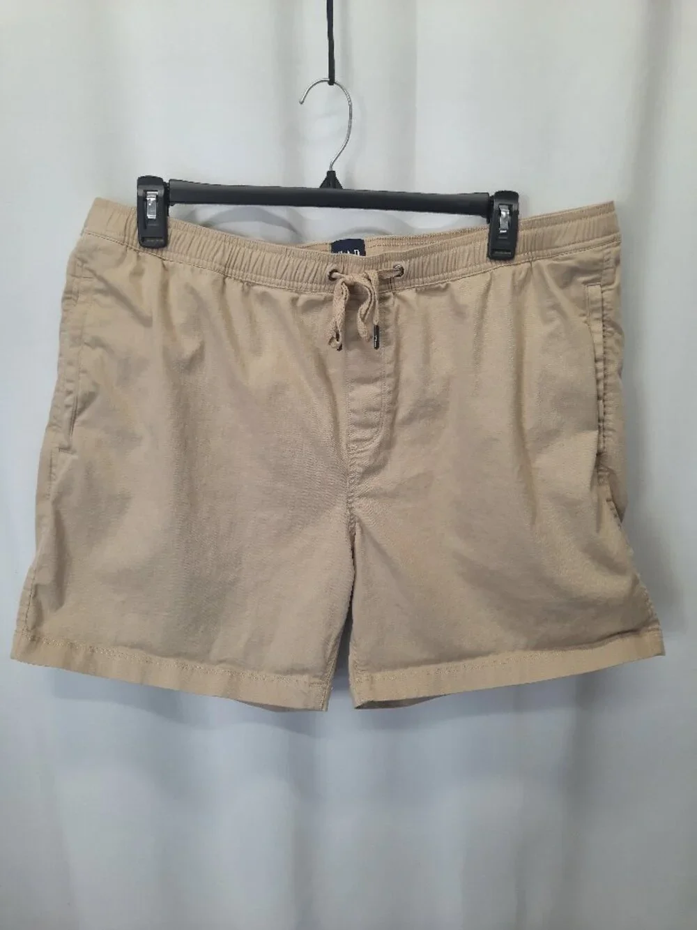 GAP Men's XXL Khaki Tan Drawstring Shorts Stretch Cotton Casual Preppy Classic